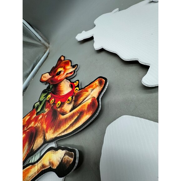 Christmas Yard Signs 8 Pieces Vintage Style 14" Tall With Prop Sticks READ - Picture 11 of 12